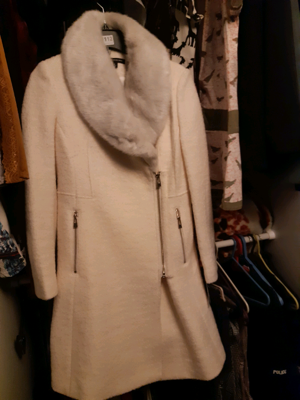 macy's white winter coat